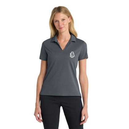 Custom Nike Women's Dri-FIT Micro Pique 2.0 Polo - Antracite Front View