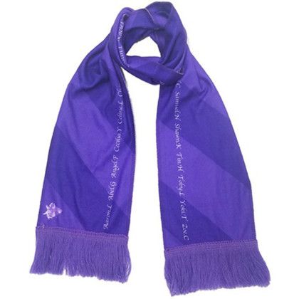 Custom Winter Sublimation Printing Scarf w/ Tassel - Knot View Custom Winter Sublimation Printing Scarf w/ Tassel - Knot View