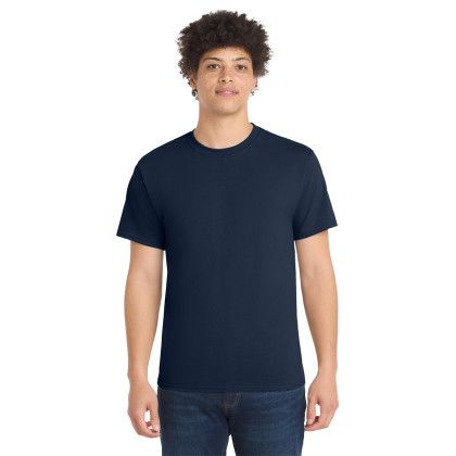 Custom Port & Co Core Blend Tee - True Navy Front View