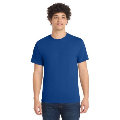Custom Port & Co Core Blend Tee - True Royal Front View