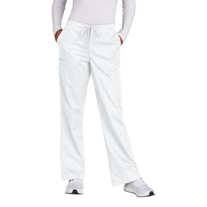 Custom Wink Women's Tall WorkFlex Flare Leg Cargo Pant - White 