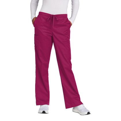 Custom Wink Women's Tall WorkFlex Flare Leg Cargo Pant - Wine 