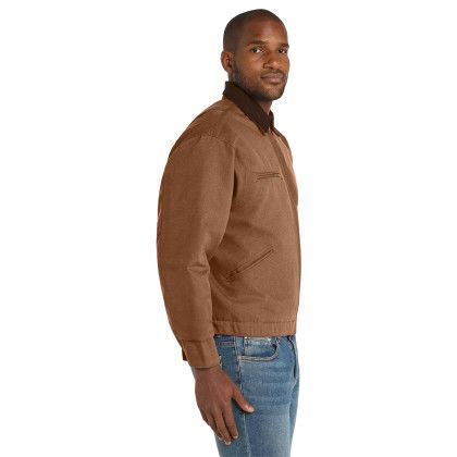 Custom CornerStone Duck Cloth Work Jacket - Duck Brown Side view Custom CornerStone Duck Cloth Work Jacket - Duck Brown Side view