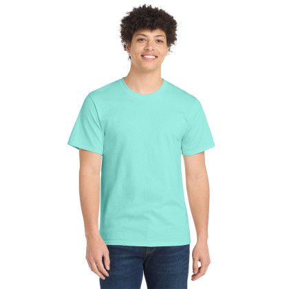 Custom Port & Co Essential Tee - True Celadon - Front