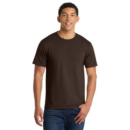 Custom Port & Co Fan Favorite Tee Dark Chocolate Front View