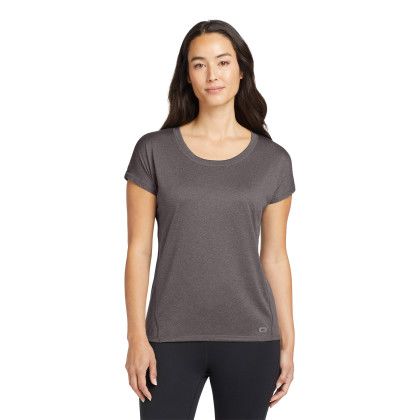 Custom OGIO Women's Pulse Dolman Tee - Gear Grey Front View Custom OGIO Women's Pulse Dolman Tee - Gear Grey Front View