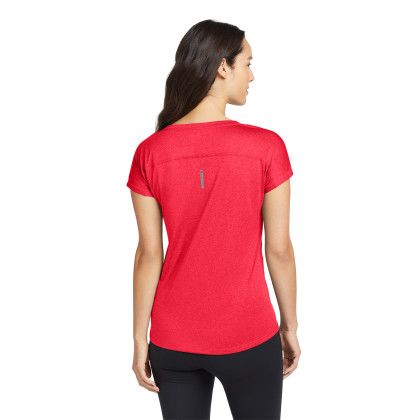 Custom OGIO Women's Pulse Dolman Tee - Pink Rogue Back View Custom OGIO Women's Pulse Dolman Tee - Pink Rogue Back View