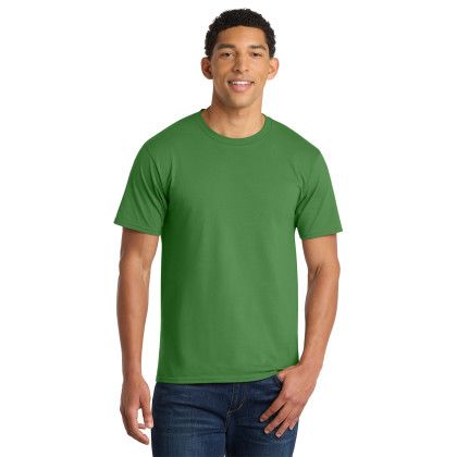 Custom Port & Co Fan Favorite Tee Pro Kelly Green Front View