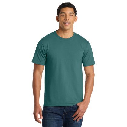 Custom Port & Co Fan Favorite Tee Team Teal Front View