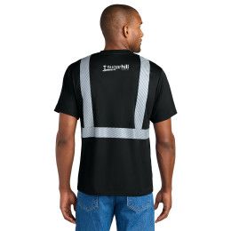 Custom CornerStone Enhanced Visibility Segmented Tape Tee - Black Front view
