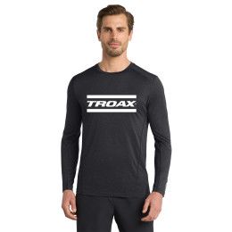 Custom OGIO Long Sleeve Pulse Crew - Blacktop Front View