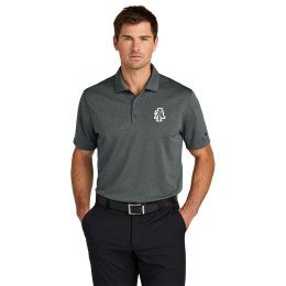 Custom Nike Dri-FIT Smooth Heather Polo - Anthracite Heather Front view