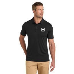 Custom TravisMathew Coto Performance Polo - Black Front View