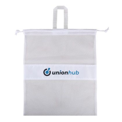 Custom Bio-Liiv Drawstring Mesh Produce Bag - White