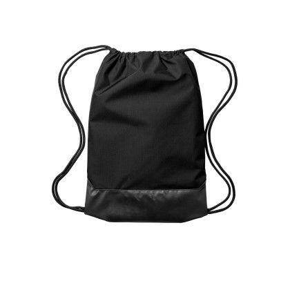 Custom Nike Brasilia Drawstring Pack - Black Back View