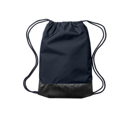 Custom Nike Brasilia Drawstring Pack - Midnight Navy Back View