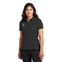 Custom Nike Women's Victory Solid Polo - Black Front view Custom Nike Women's Victory Solid Polo - Black Front view