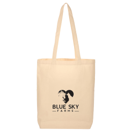 Custom Cove 5 oz Organic Cotton Tote - Natural Front View 