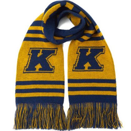 Custom 100% Acrylic Knitted Woven Scarf w/ Tassel - Knot View 