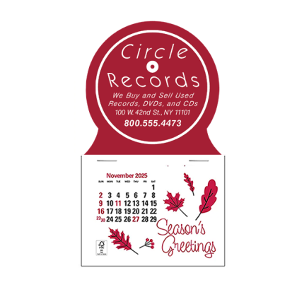 Custom Press-N-Stick Calendar - Circle