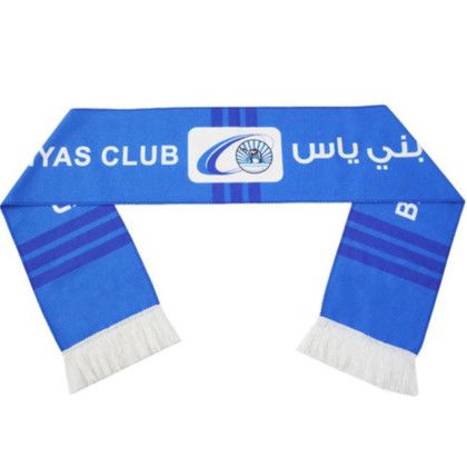 Custom Winter Sublimation Printing Scarf w/ Tassel - Side View Custom Winter Sublimation Printing Scarf w/ Tassel - Side View