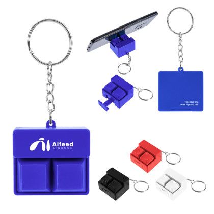 Custom Click Fidget Keychain With Phone Stand