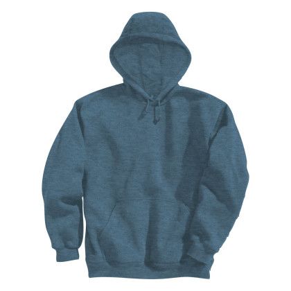 Custom Adult Vintage Heather Hoodie - Screen - Denim Front View 