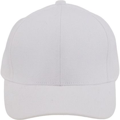 Custom Recycled Cotton Twill 6 Panel Ballcap - White Front View Custom Recycled Cotton Twill 6 Panel Ballcap - White Front View