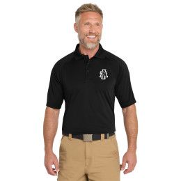 Custom CornerStone Select Lightweight Snag-Proof Tactical Polo - Black Front view