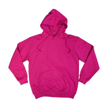 Custom Adult Fleece Hoodie Embroidered - Fuchsia Front View 
