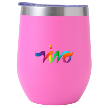 Custom Full Color Cruise Brite Tumbler 12 oz - Pink