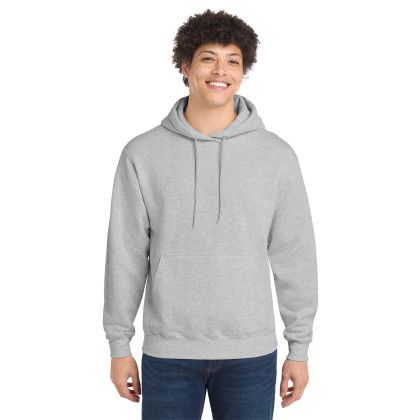 Custom Port & Co Core Fleece Pullover Hooded Sweatshirt - Ash Front View