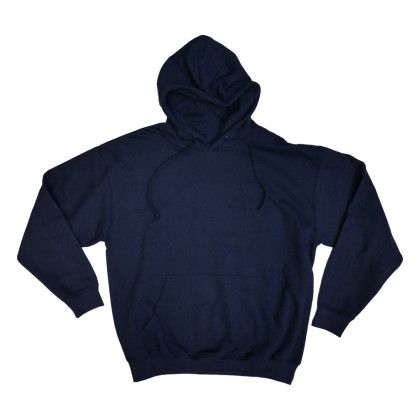 Custom Adult Fleece Hoodie - Navy Blue Front View 