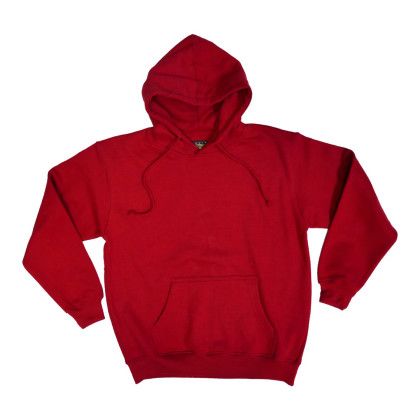 Custom Adult Fleece Hoodie - Red Front View 