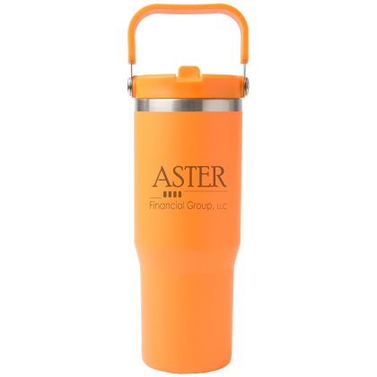 Custom Saratoga Swing Handle Brite Tumbler 30 oz - Orange Custom Saratoga Swing Handle Brite Tumbler 30 oz - Orange