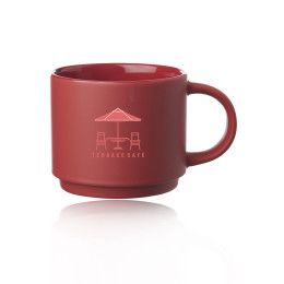 Custom 14 oz. Stackable Ceramic Mugs - Red 