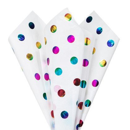 Custom Reflections Pre-Designed Tissue Paper - Rainbow Hot Spots