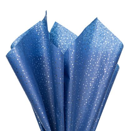 Custom Reflections Pre-Designed Tissue Paper - Silver with Blue