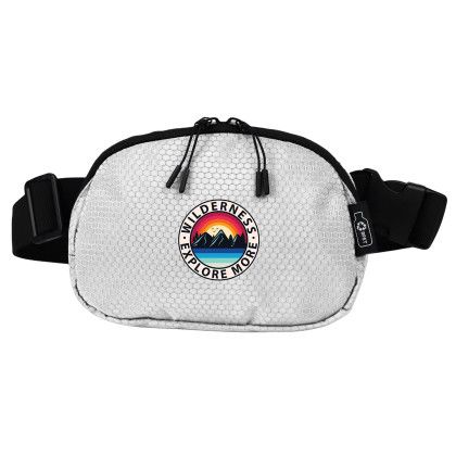 Custom Everywhere Belt Bag RPET - White Custom Everywhere Belt Bag RPET - White