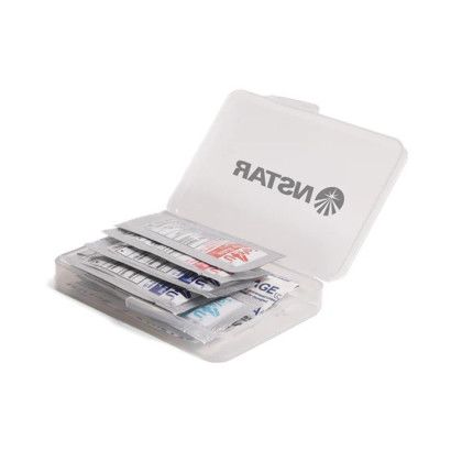 Custom 12pcs Compact Hard Case First Aid Kit - Clear Open View