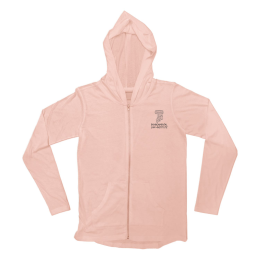 Custom Light Weight Full Zip Hooded Jersey - Screen - Blush 