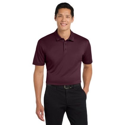 Custom Port Authority Silk Touch Performance Polo - Maroon Front View Custom Port Authority Silk Touch Performance Polo - Maroon Front View