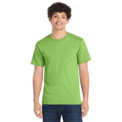Custom Port & Co Essential Tee - Lime - Front