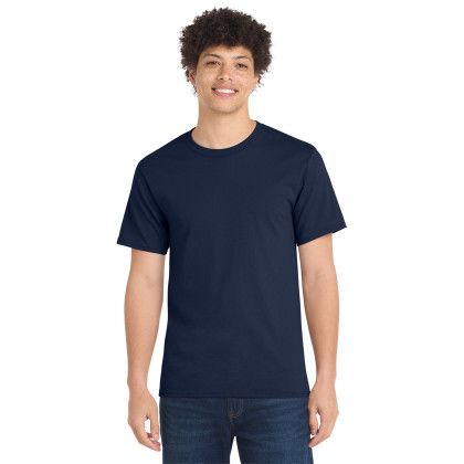 Custom Port & Co Essential Tee - Navy - Front