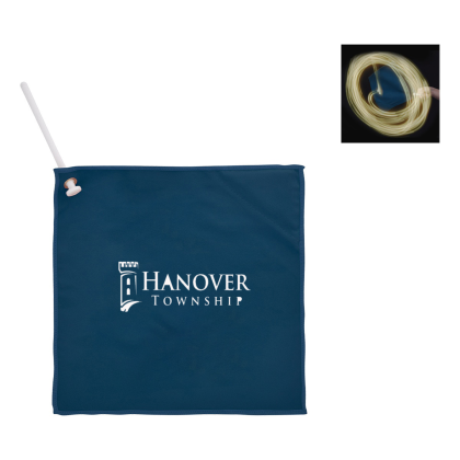 Custom Light Up Spinner Rally Towel - Navy 