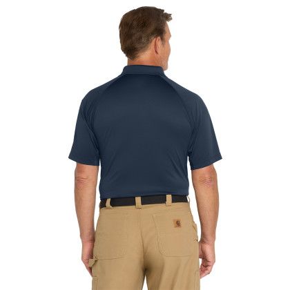 Custom CornerStone Tall Select Snag-Proof Tactical Polo - Dark Navy Back View