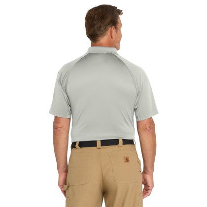 Custom CornerStone Tall Select Snag-Proof Tactical Polo - Light Grey Back View