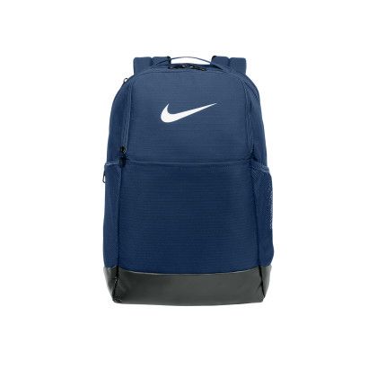Custom Nike Brasilia Medium Backpack  - Midnight Navy Front View