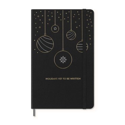 Custom Moleskine Hard Cover Holiday Notebook and GO Pen Gift Set - Black