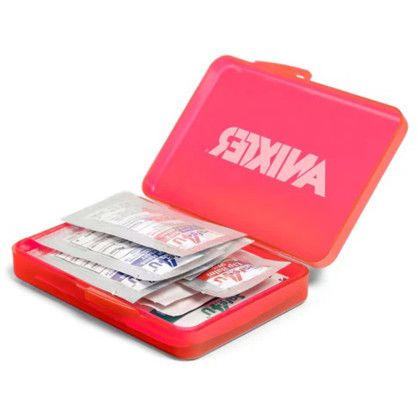 Custom 12pcs Compact Hard Case First Aid Kit - Red Open View